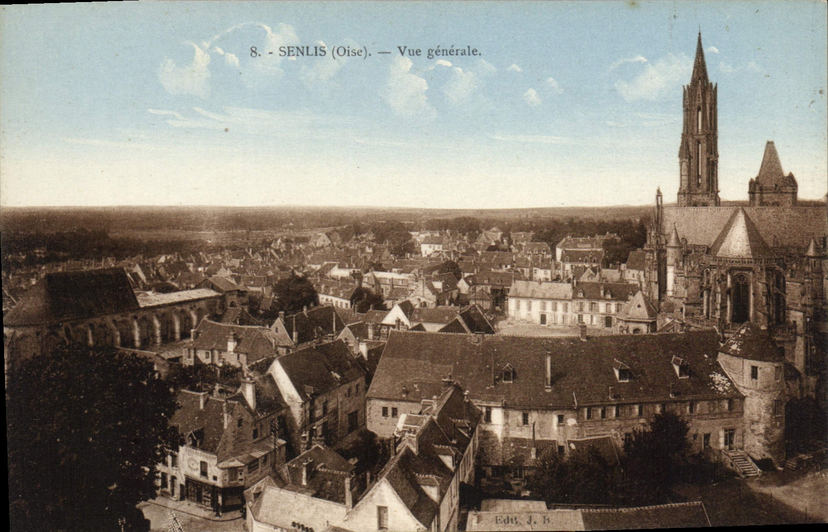 CPA Senlis Oise Vue generale 