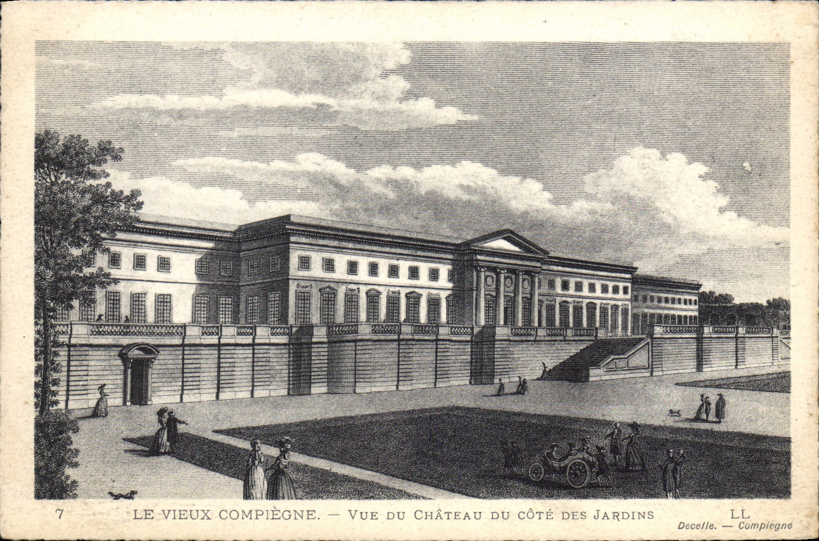 CPA Le Vieux Compiegne Vue du Chateau du Cote des Jardins