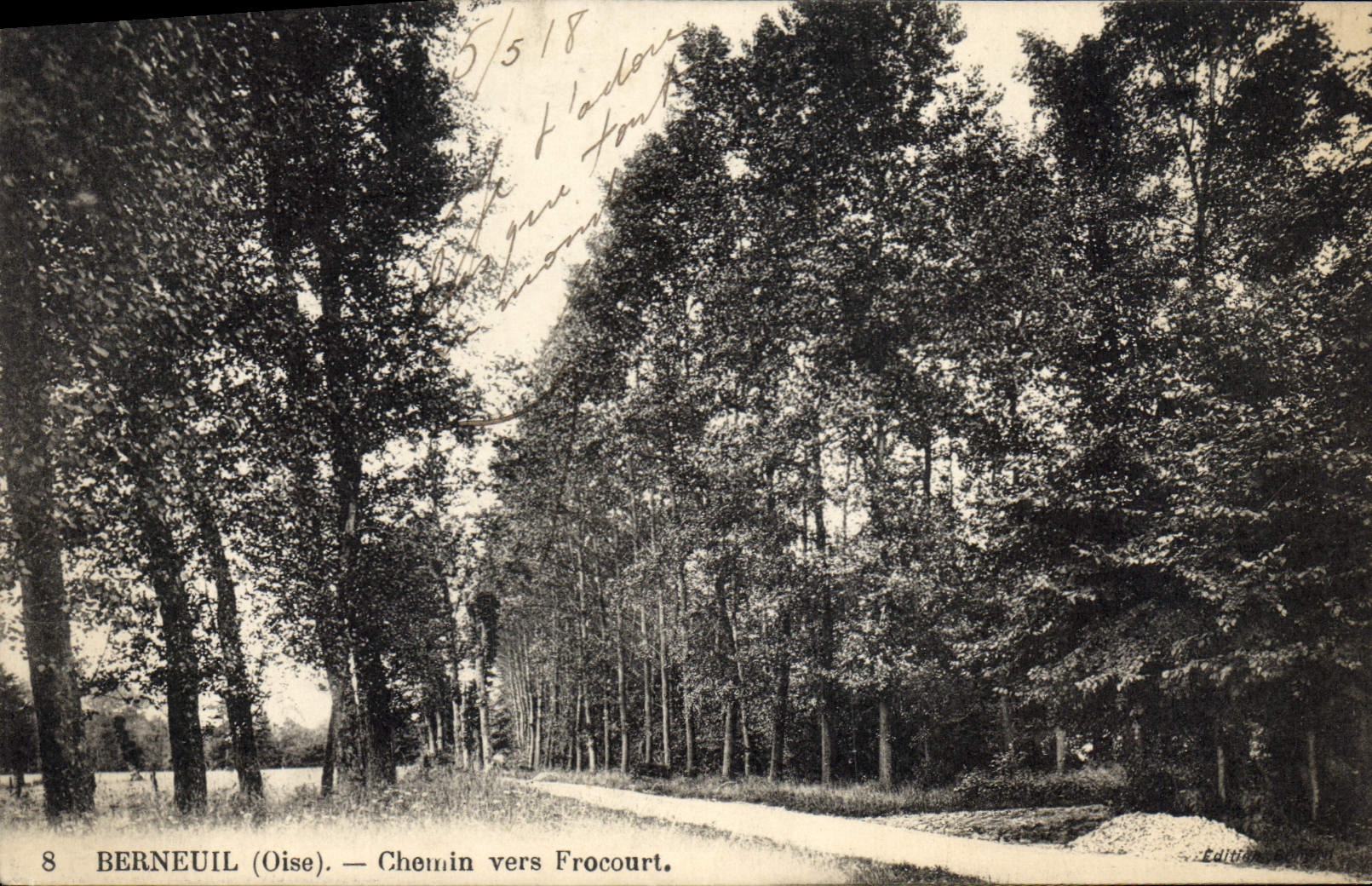 CPA Berneuil Oise Chemin vers Frocourt