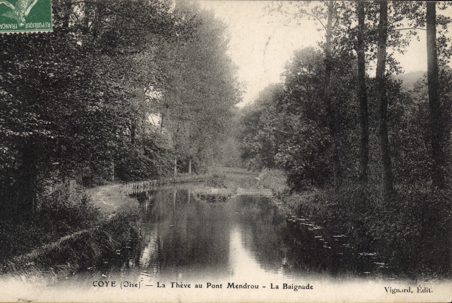 CPA Coye Oise La Theve au Pont Mendrou