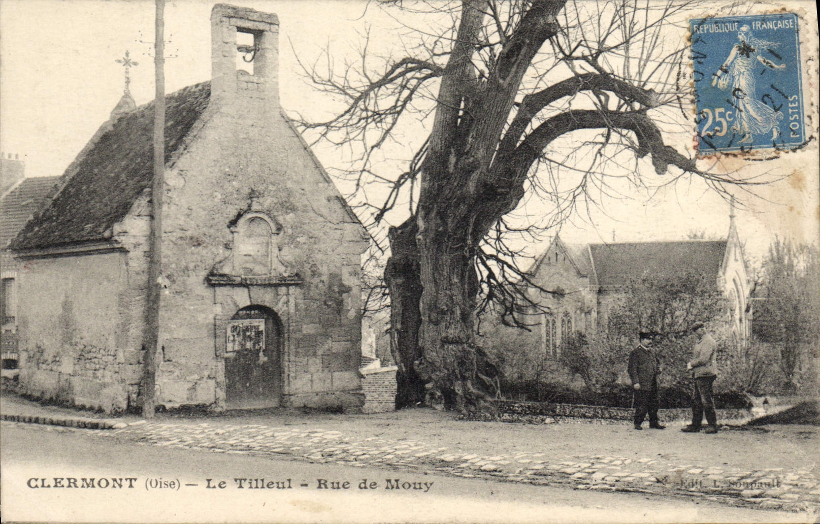 CPA Clermont Oise Le Tilleul Rue de Mony