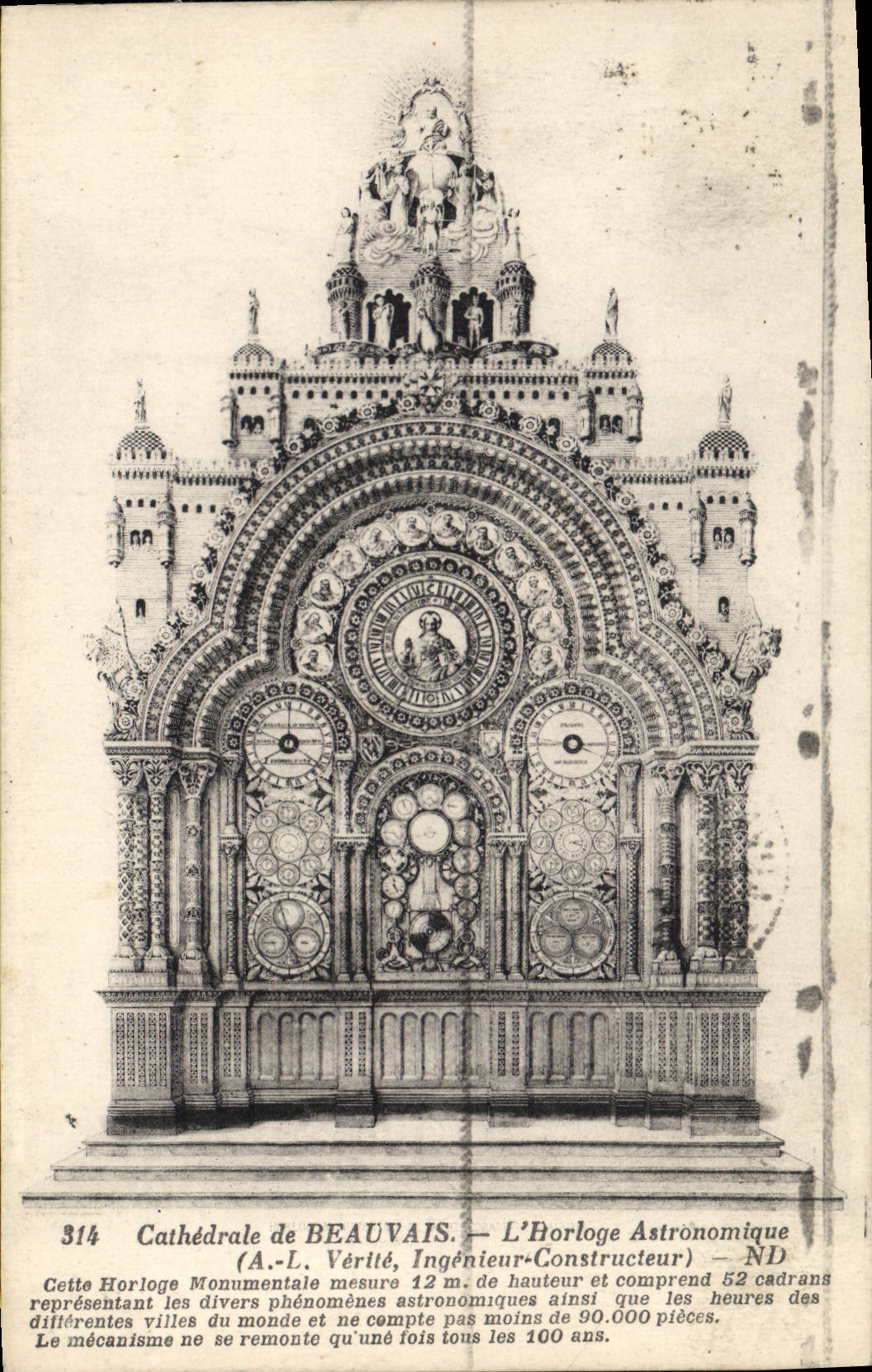 CPA Cathedrale de Beauvais L'Horloge Astronomique