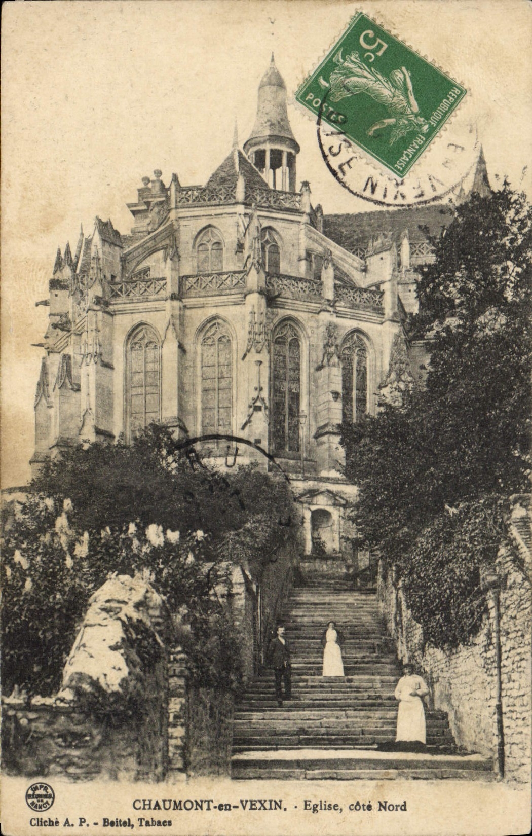 CPA Chaumont en Vexin Eglise cote Nord