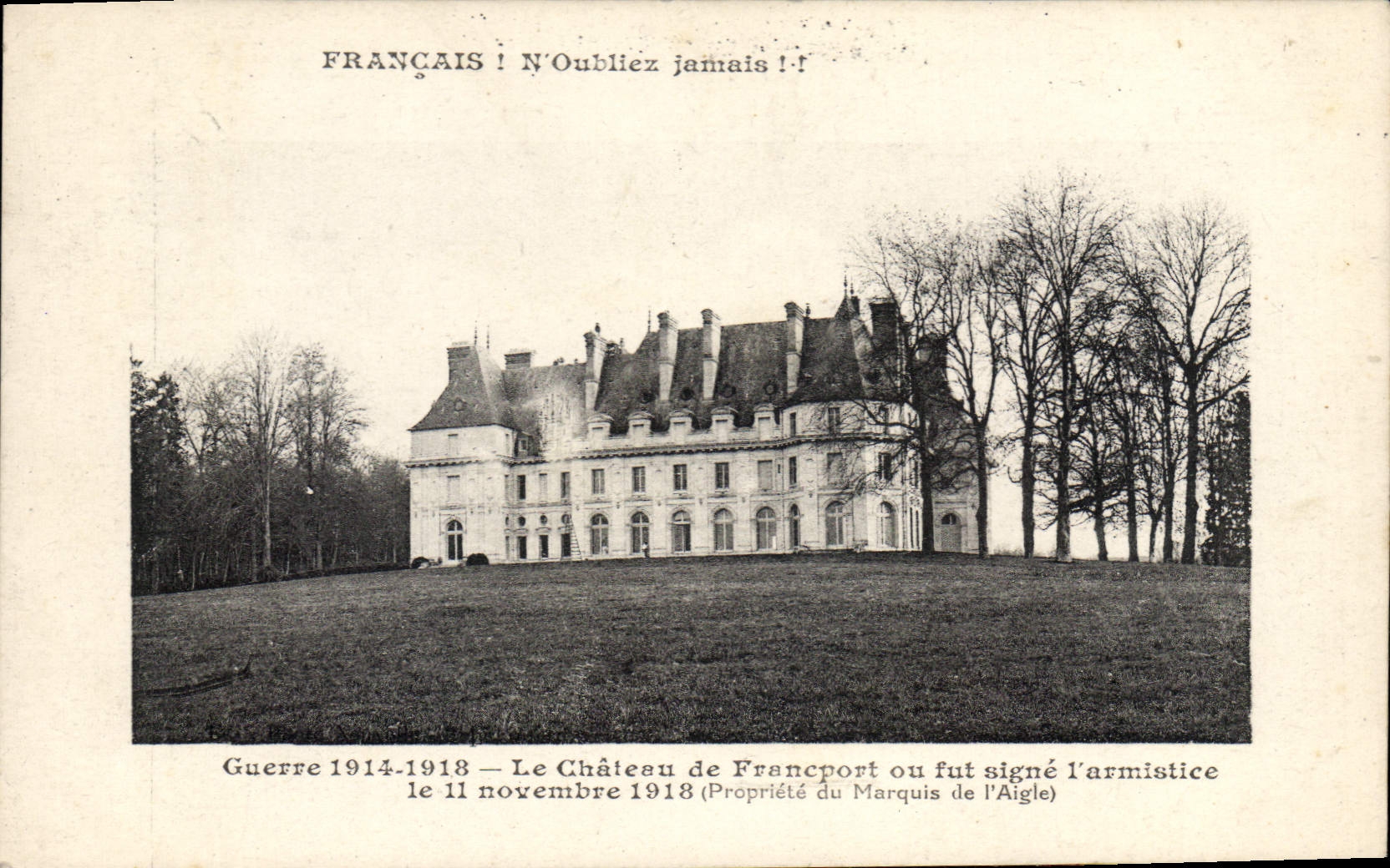 CPA Guerre 1914 1918 Le Chateau de Francport 