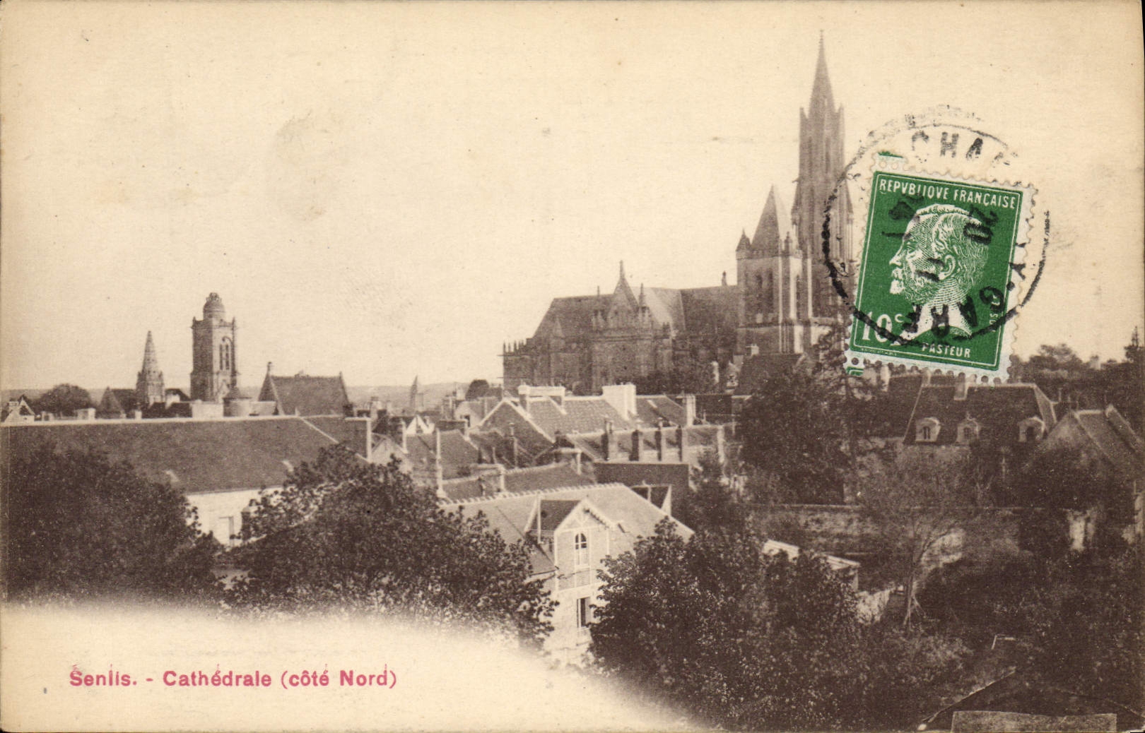 CPA Senlis Cathedrale cote nord 