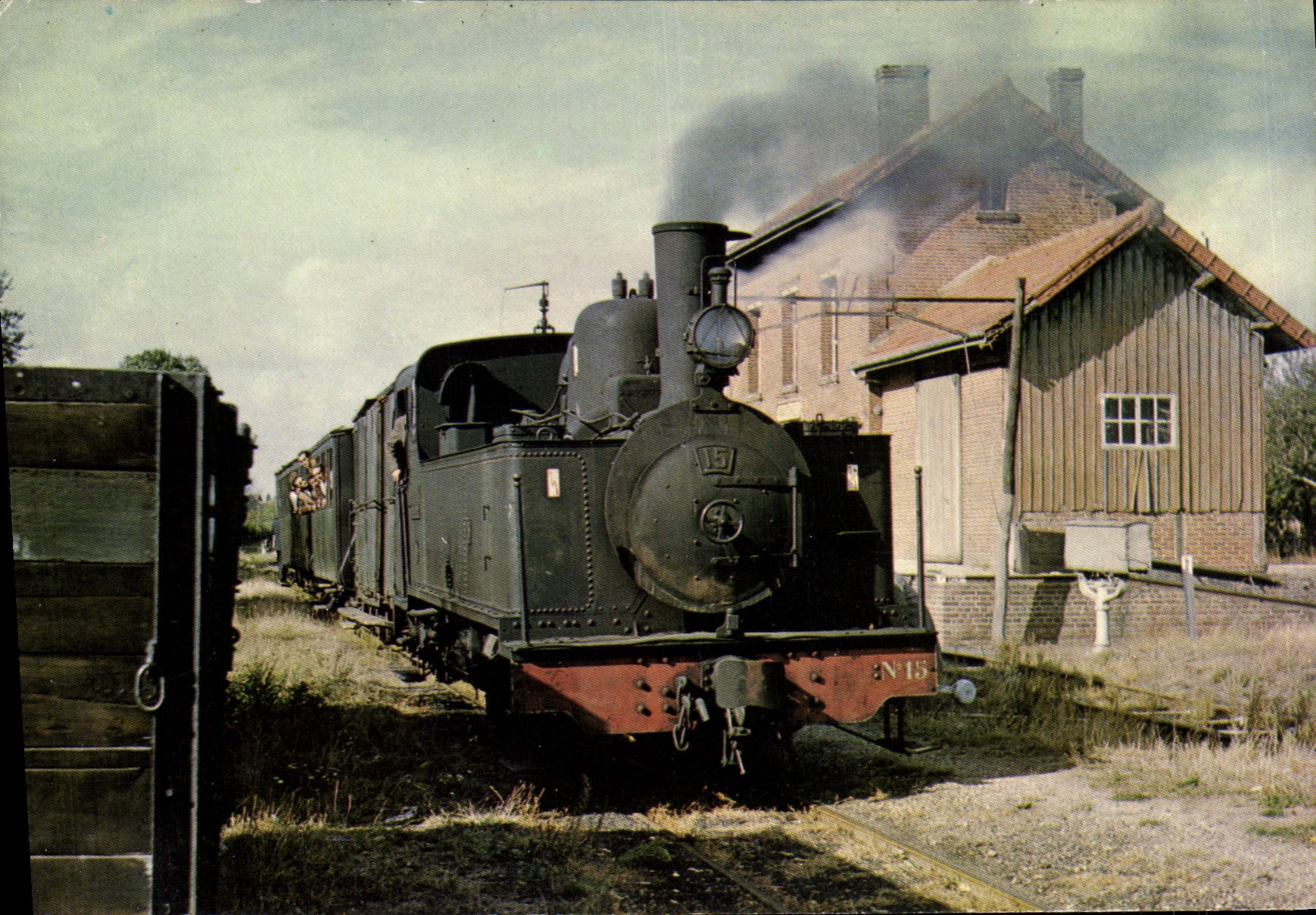 CPSM Chemains de fer regionaux et urbains V F i L saint just en chaussee a crevecoeur train vapeur v