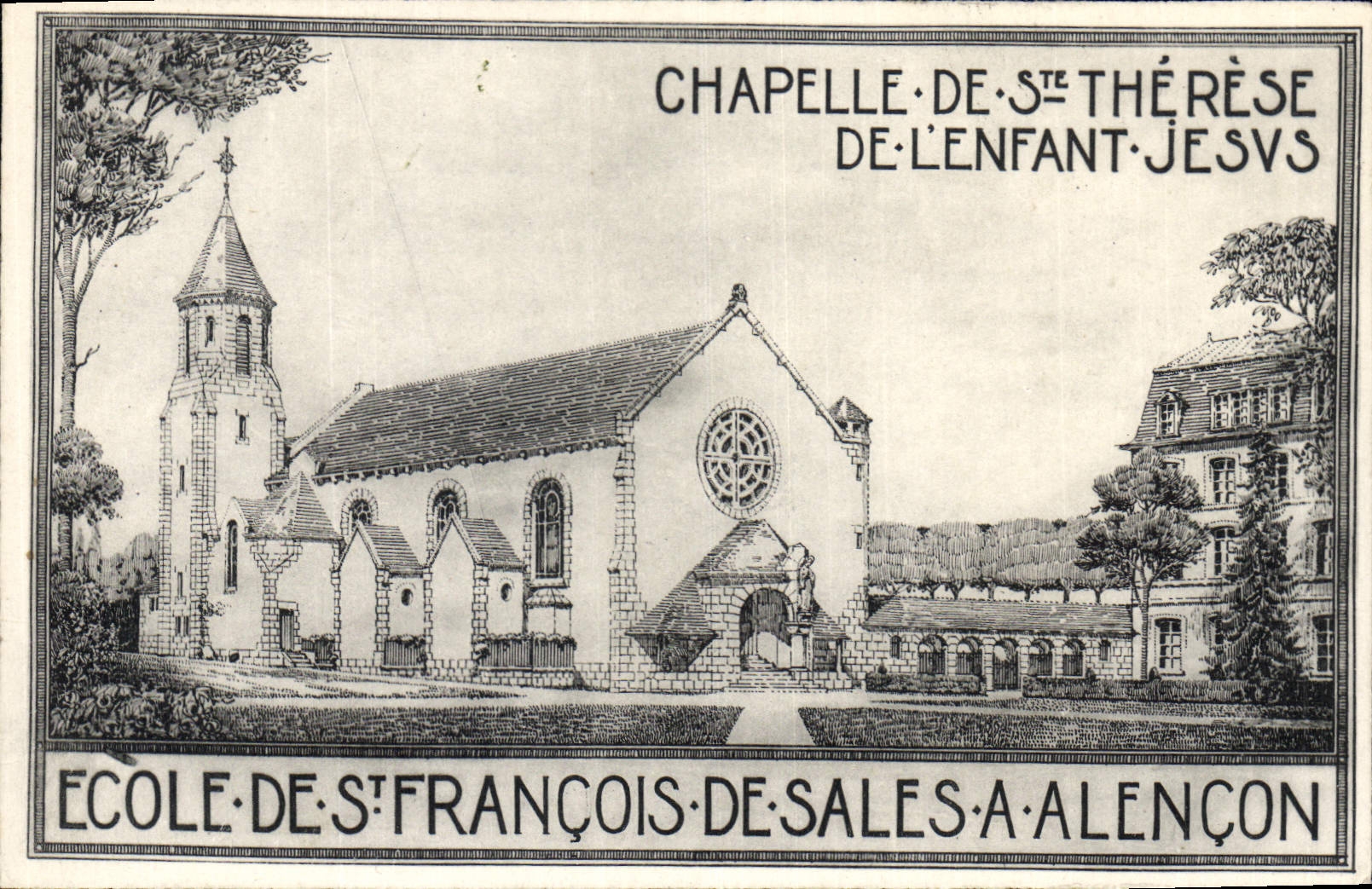 CPA Chapelle de Ste Therese de l'enfant je Svs ecole de St Francois de Sales a Alencon 