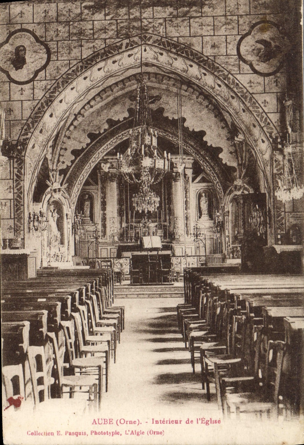 CPA Aube Orne interieur de l'eglise 