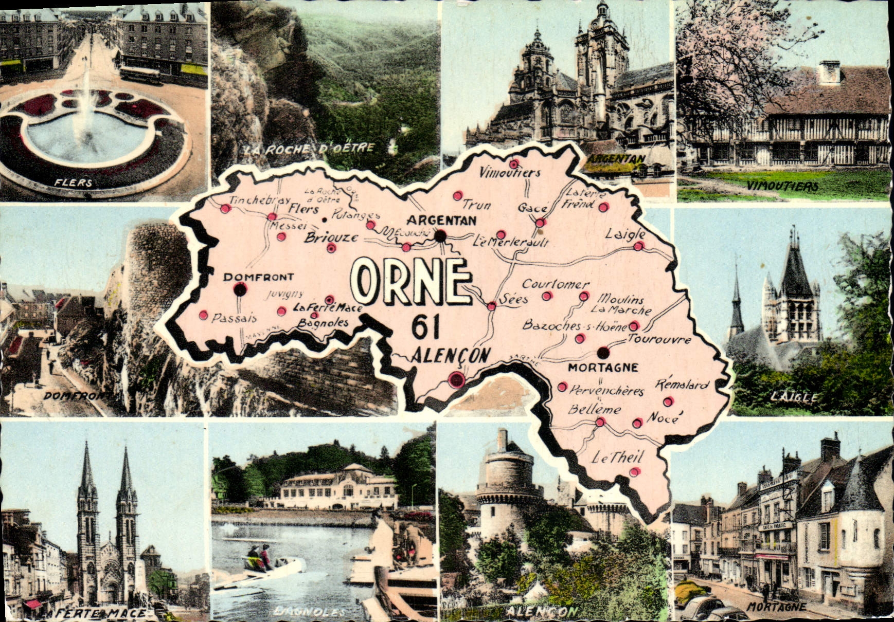 CPSM Orne Flers Argentan Vimoutiers Laigle Mortagne
