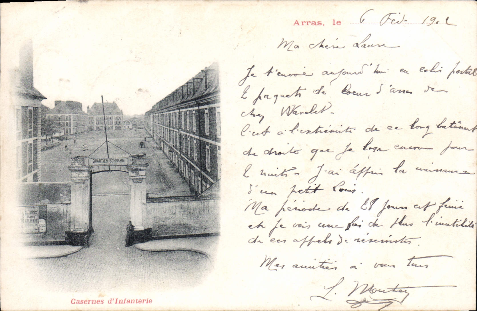 CPA Arras Casernes d'Intanterie quartier Schramm
