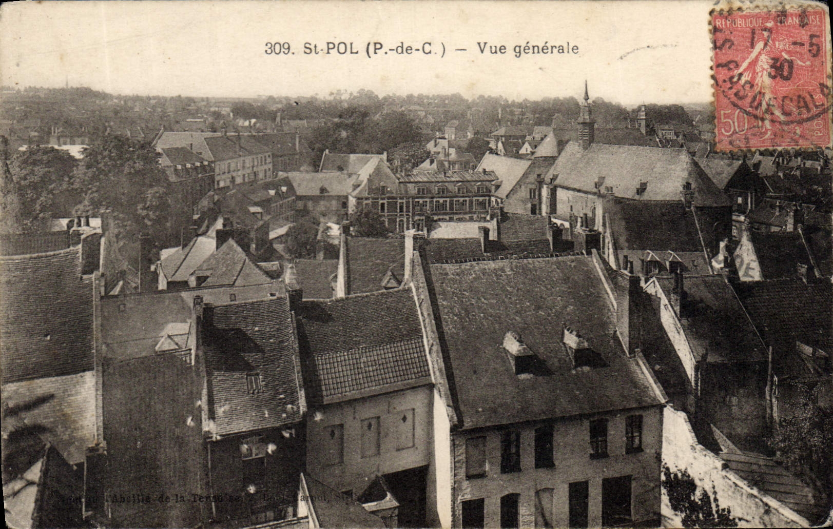 CPA St Pol P de C vue generale 