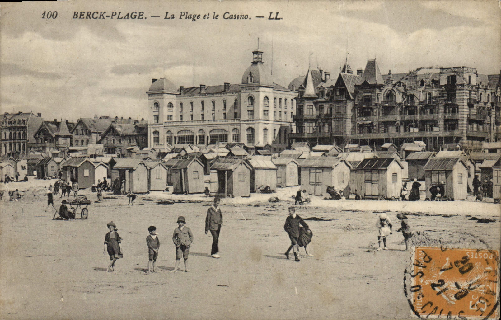 CPA Berck Plage la plage et le casino 