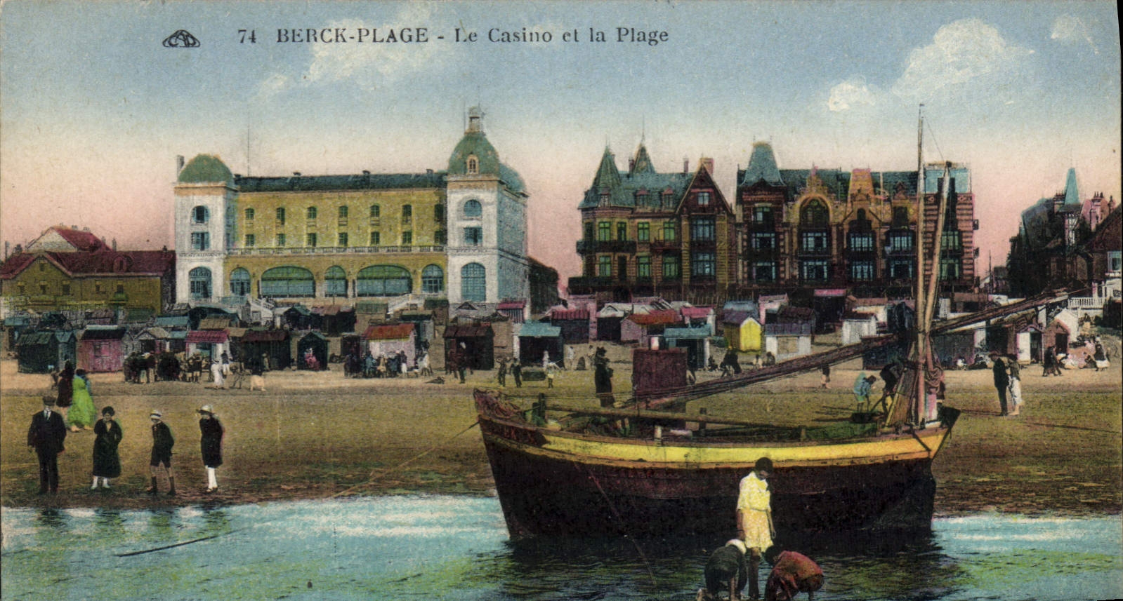 CPA Berck Plage le casino et la plage 