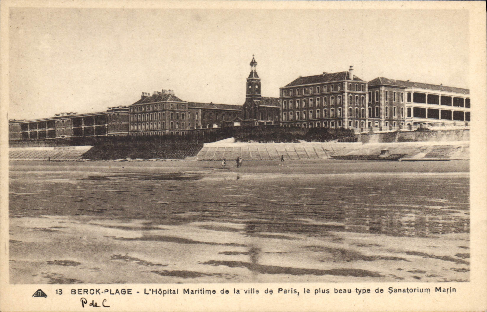 CPA Berck Plage l'hopital Maritime de la ville de Paris le plus beau type de Sanatorium Marin