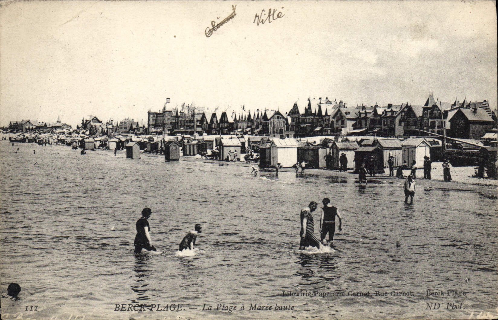 CPA Berck Plage la plage à Maree haute 