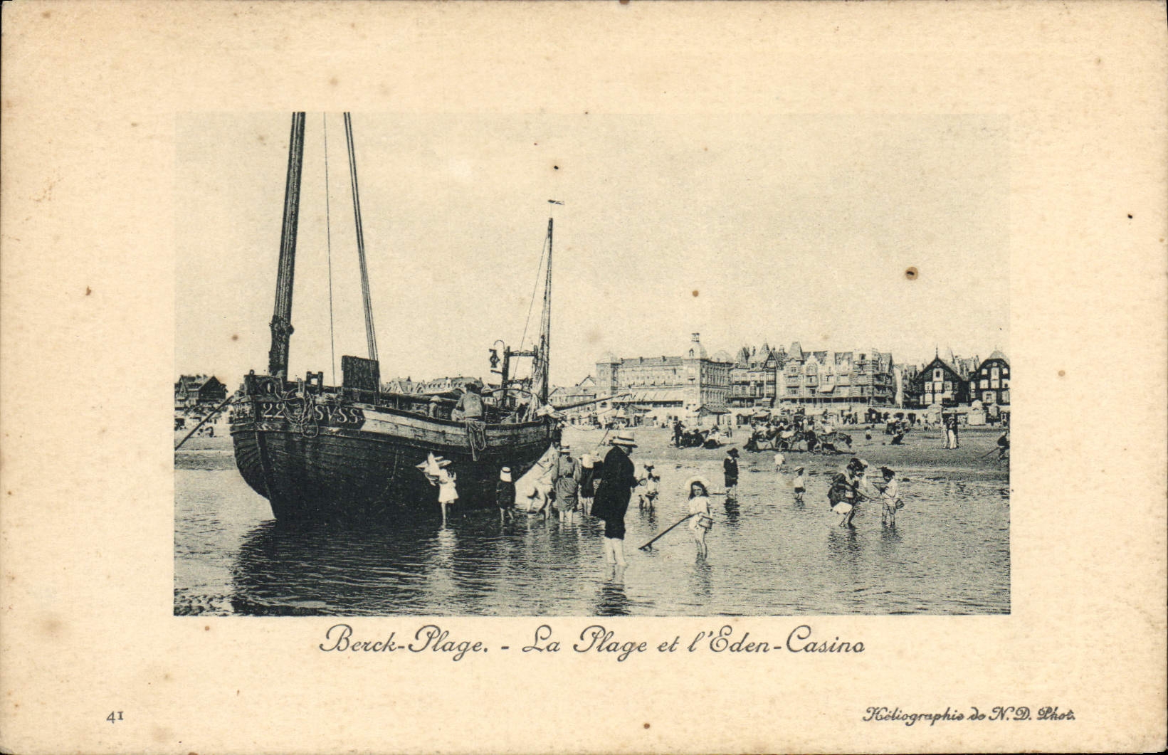 CPA Berck Plage la Plage et l'Eden Casino 