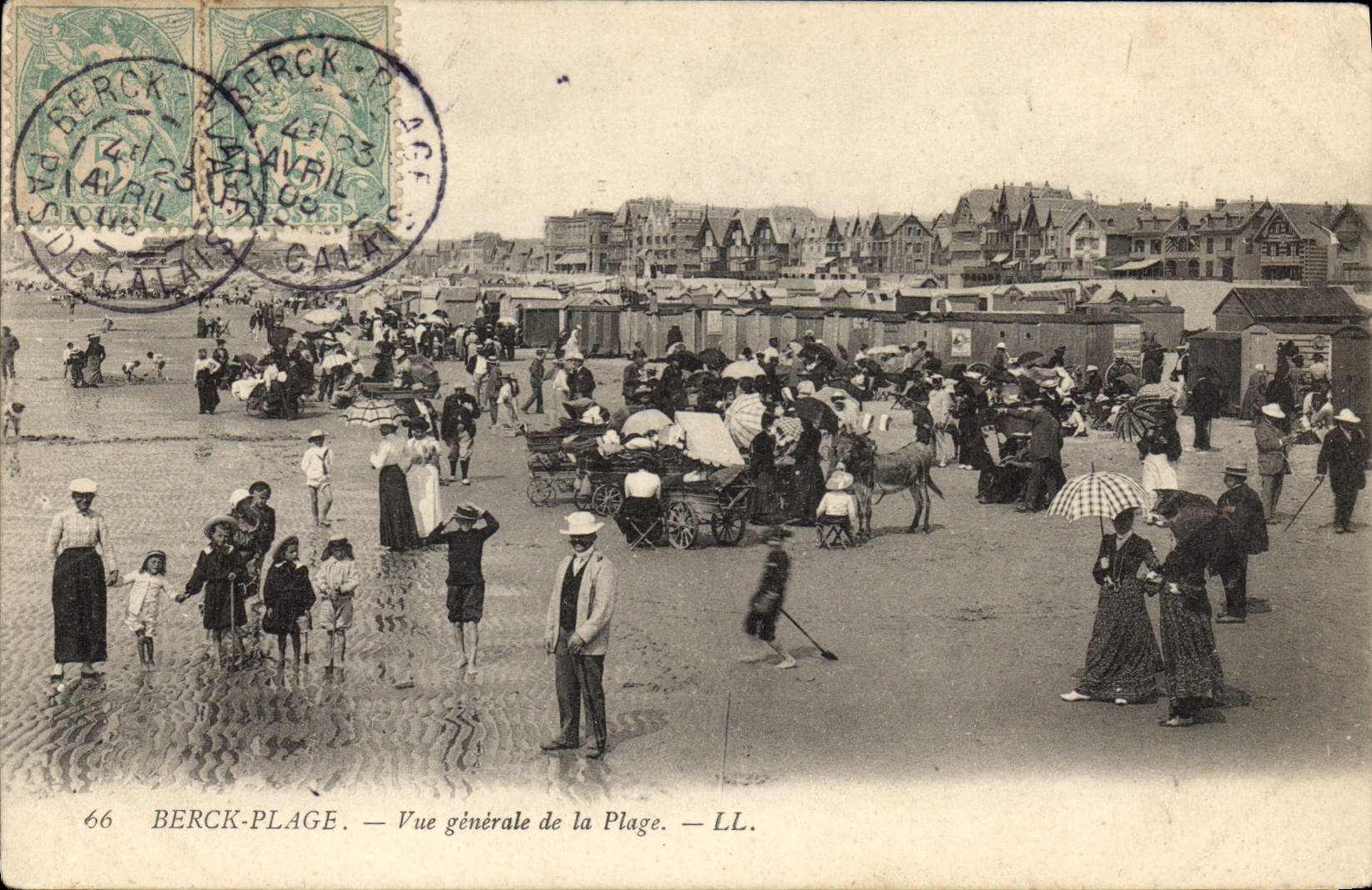 CPA Berck Plage vue generale de la plage 