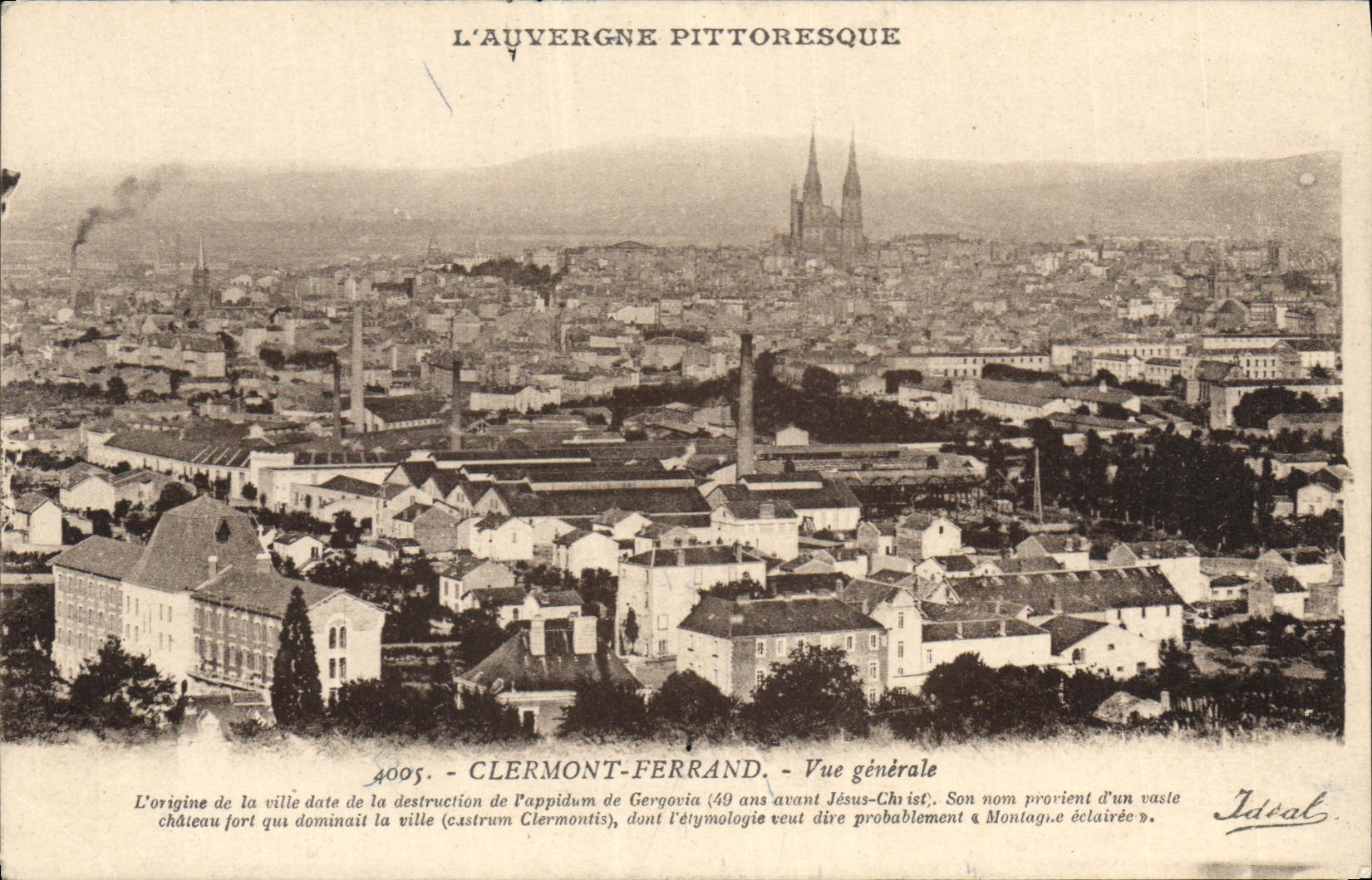 CPA L'Auvergne Pittoresque Clermont Ferrand vue generale