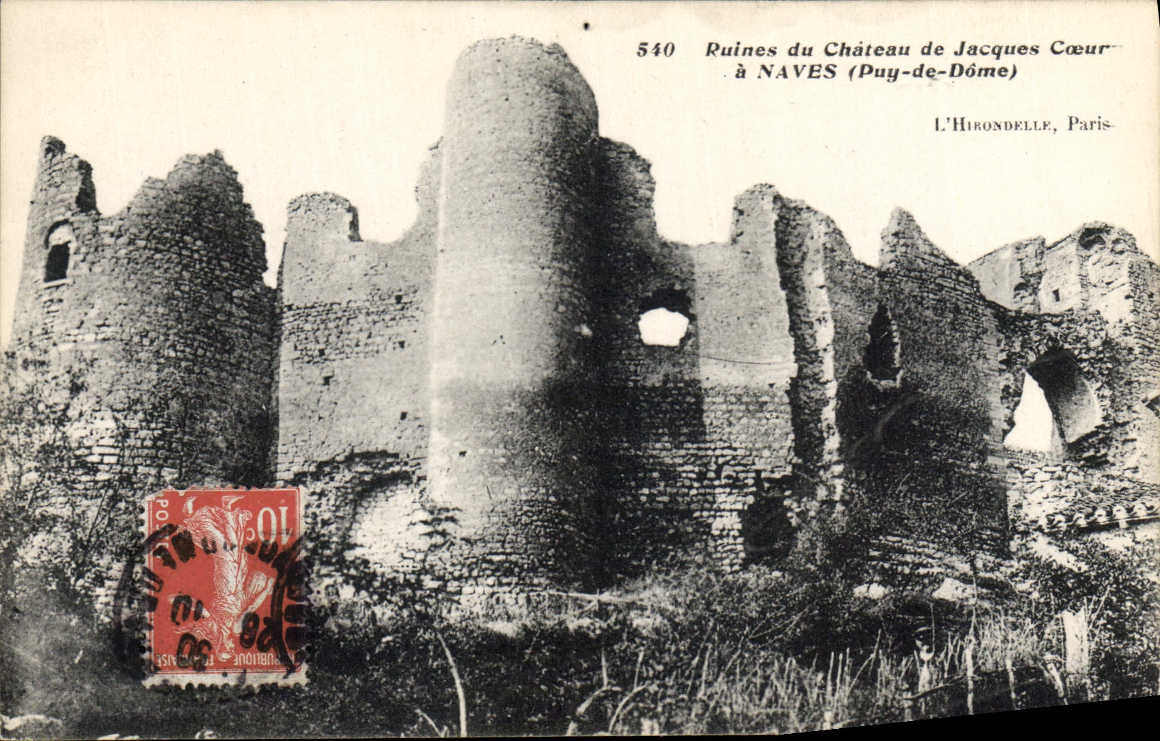 CPA Ruines du chateau de Jacques Coeur à Naves Puy de Dome