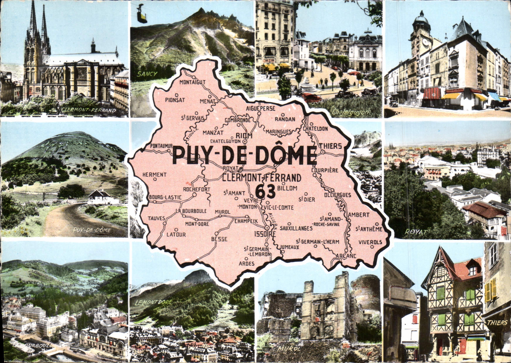 CPSM Puy de Dome Thiers Royat Murol