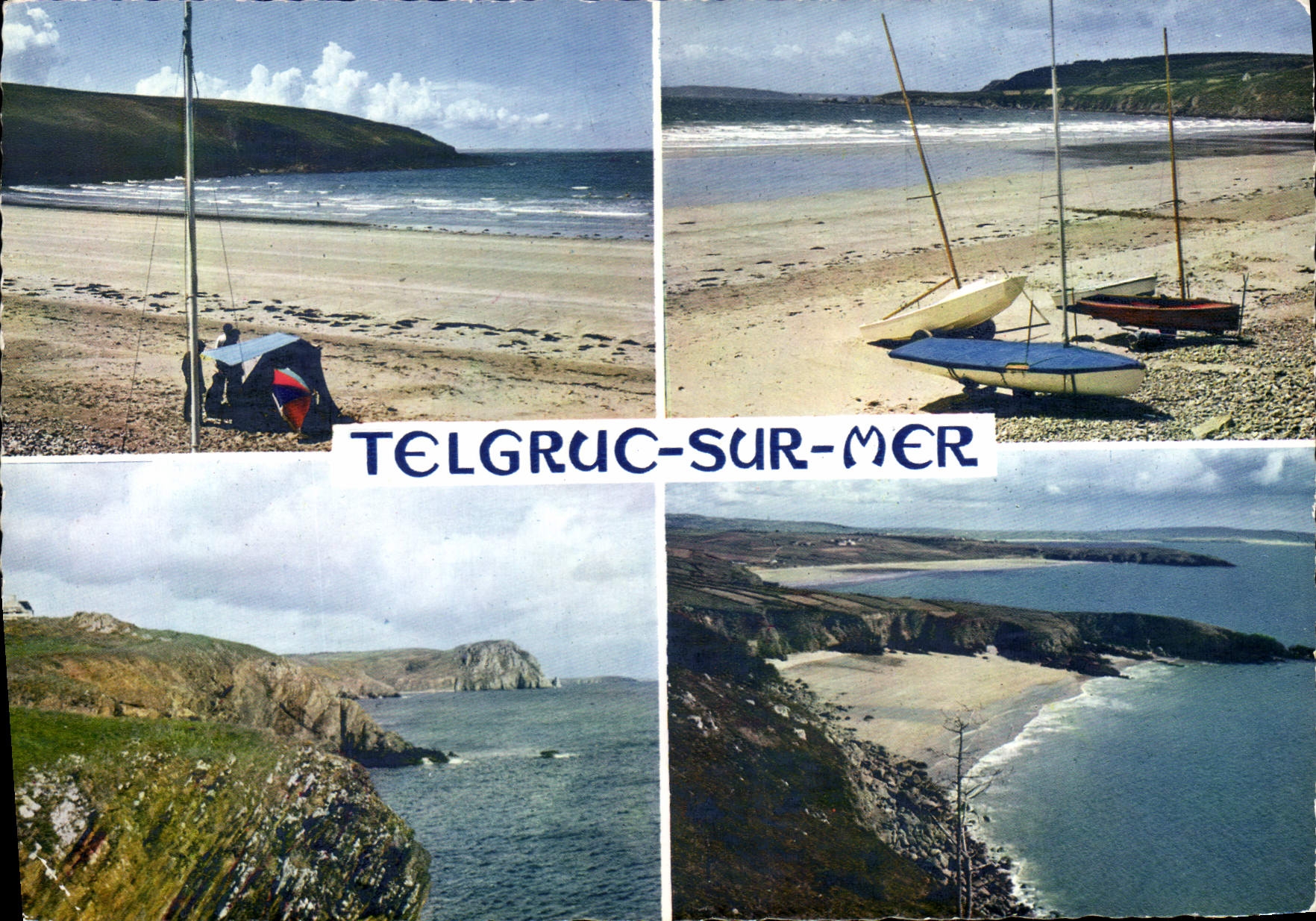 CPSM Telgruc Sur Mer La Bretagne En Couleurs Telgruc Sur Mer finistere plage de Trez Bellec Les Fala