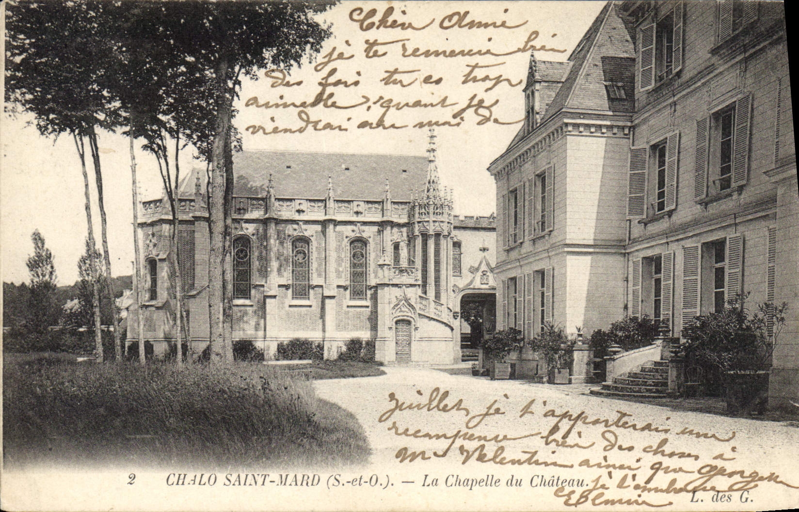 CPA Chalo Saint Mard S et O la chapelle du château