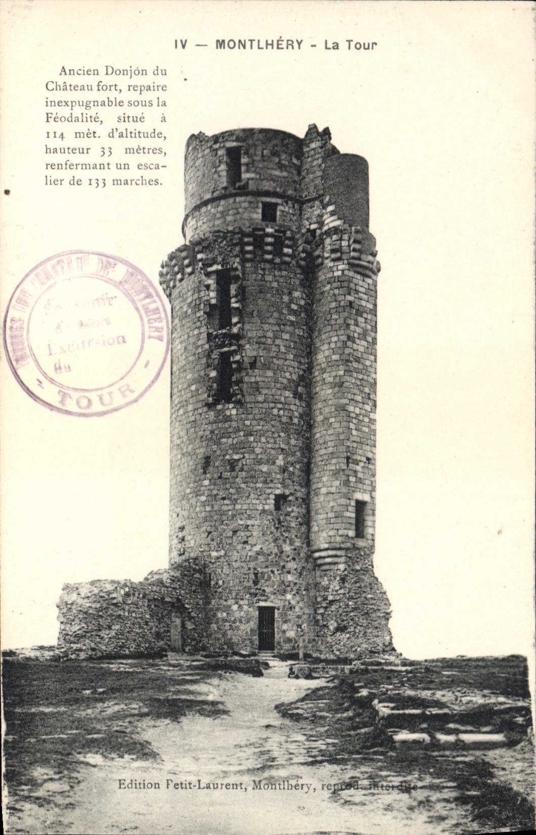 CPA Montlhery la tour Ancien Donjon du chateau fort repaire inexpugnable sous la Feodalite