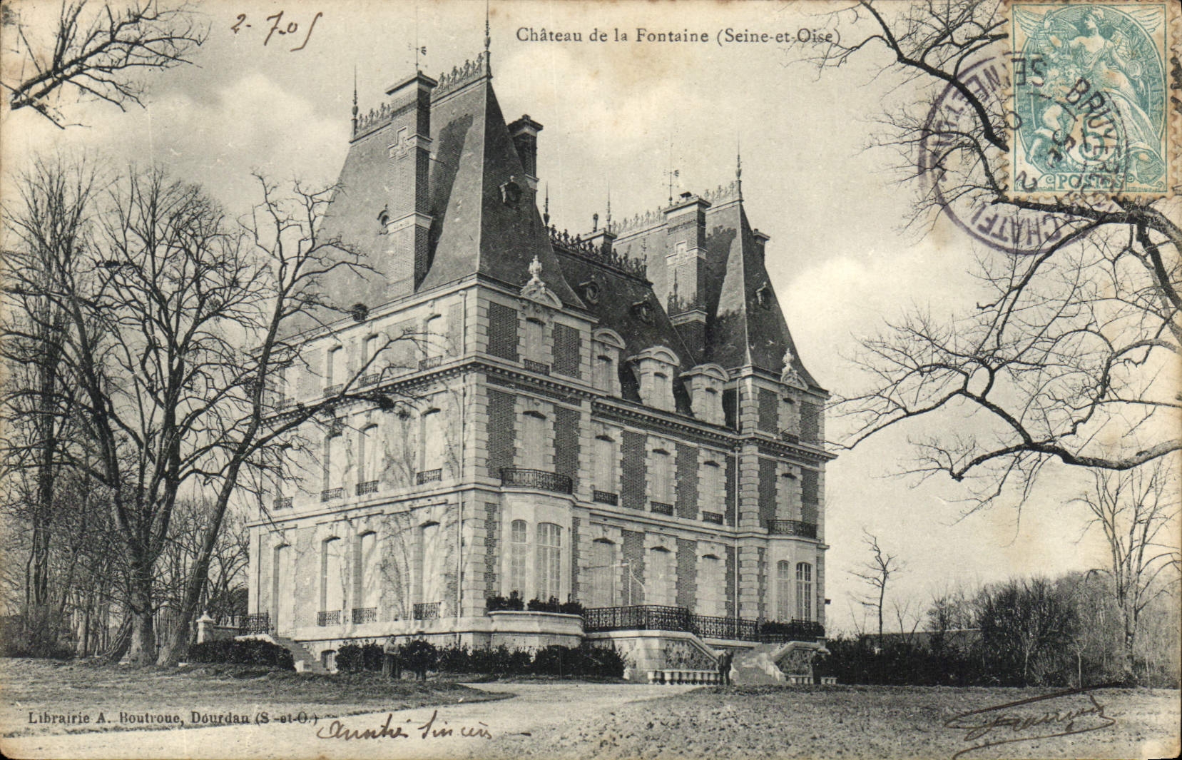 CPA chateau de la Fontaine Seine et Oise 