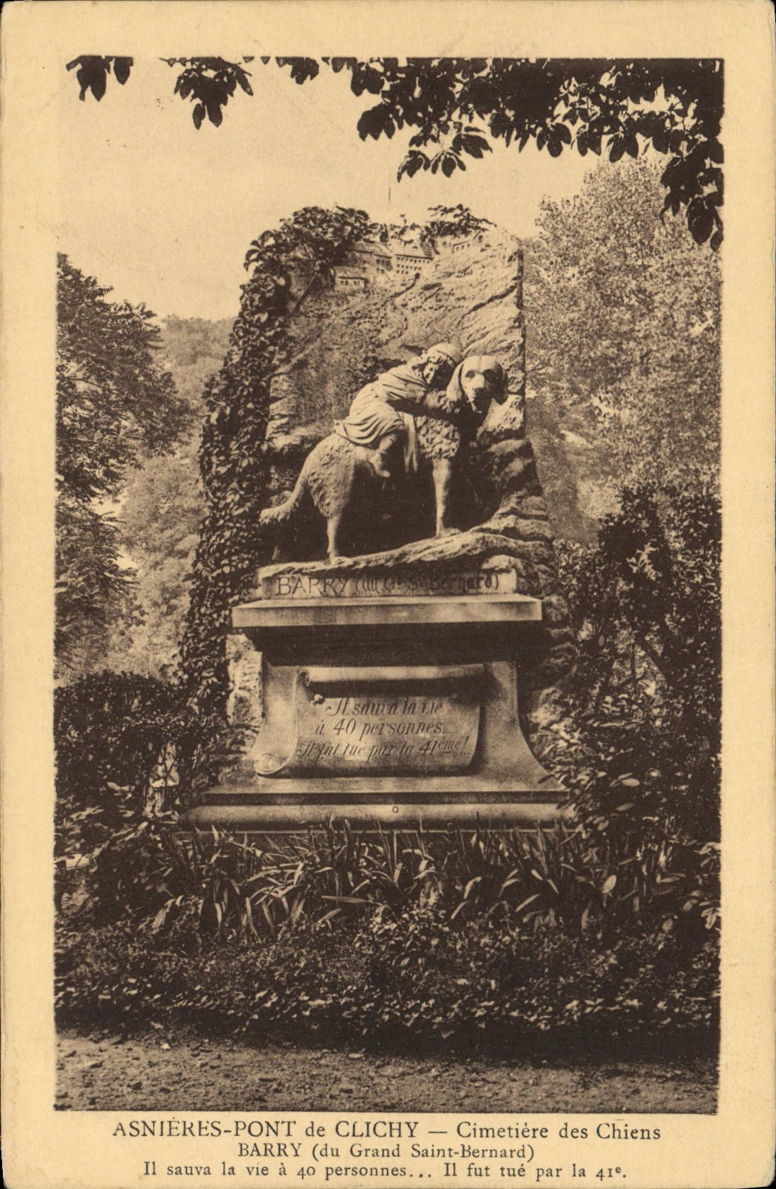 CPA Asnieres Pont de Clichy Cimetiere des Chiens