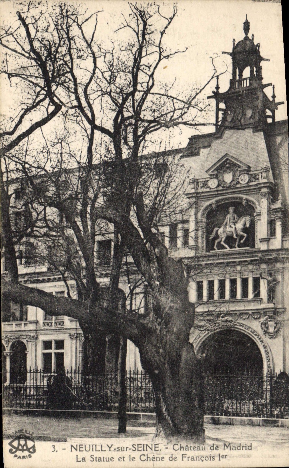 CPA Neuilly sur Seine Chateau de Madrid