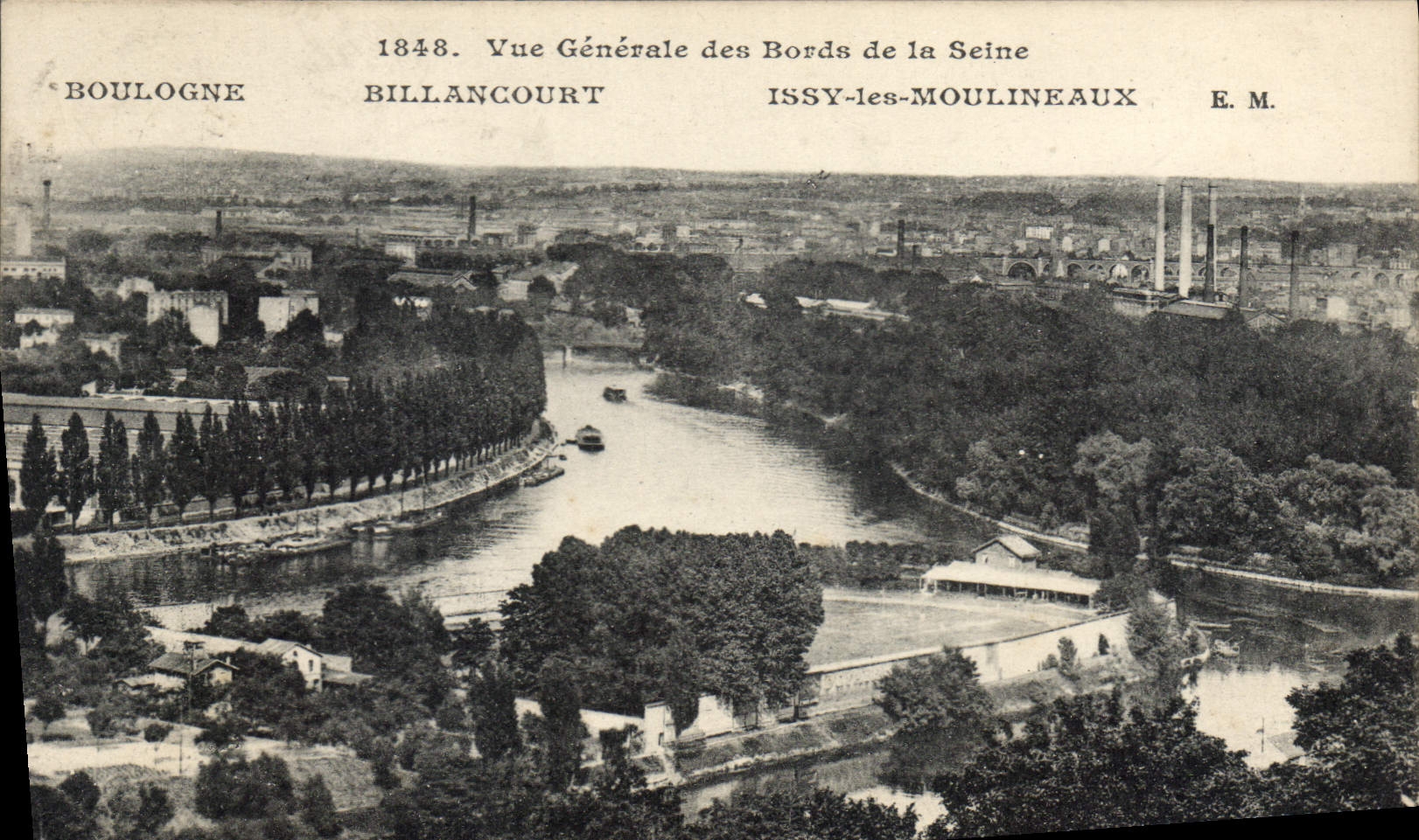 CPA Vue generale des Bords de la Seine Boulogne Billancourt Issy les Moulineaux
