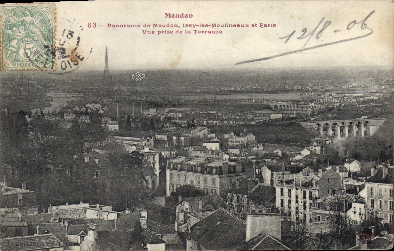 CPA Meudon Panorama de Meudon Issy les Moulineaux et Paris Vue prise de la Terrasse