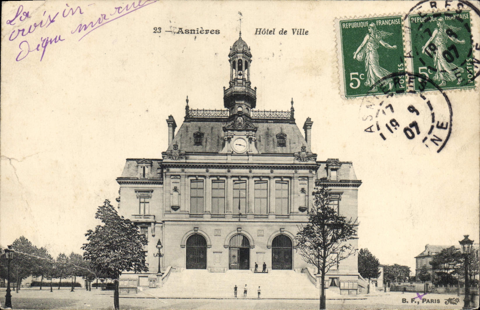 CPA Asnieres Hotel de Ville