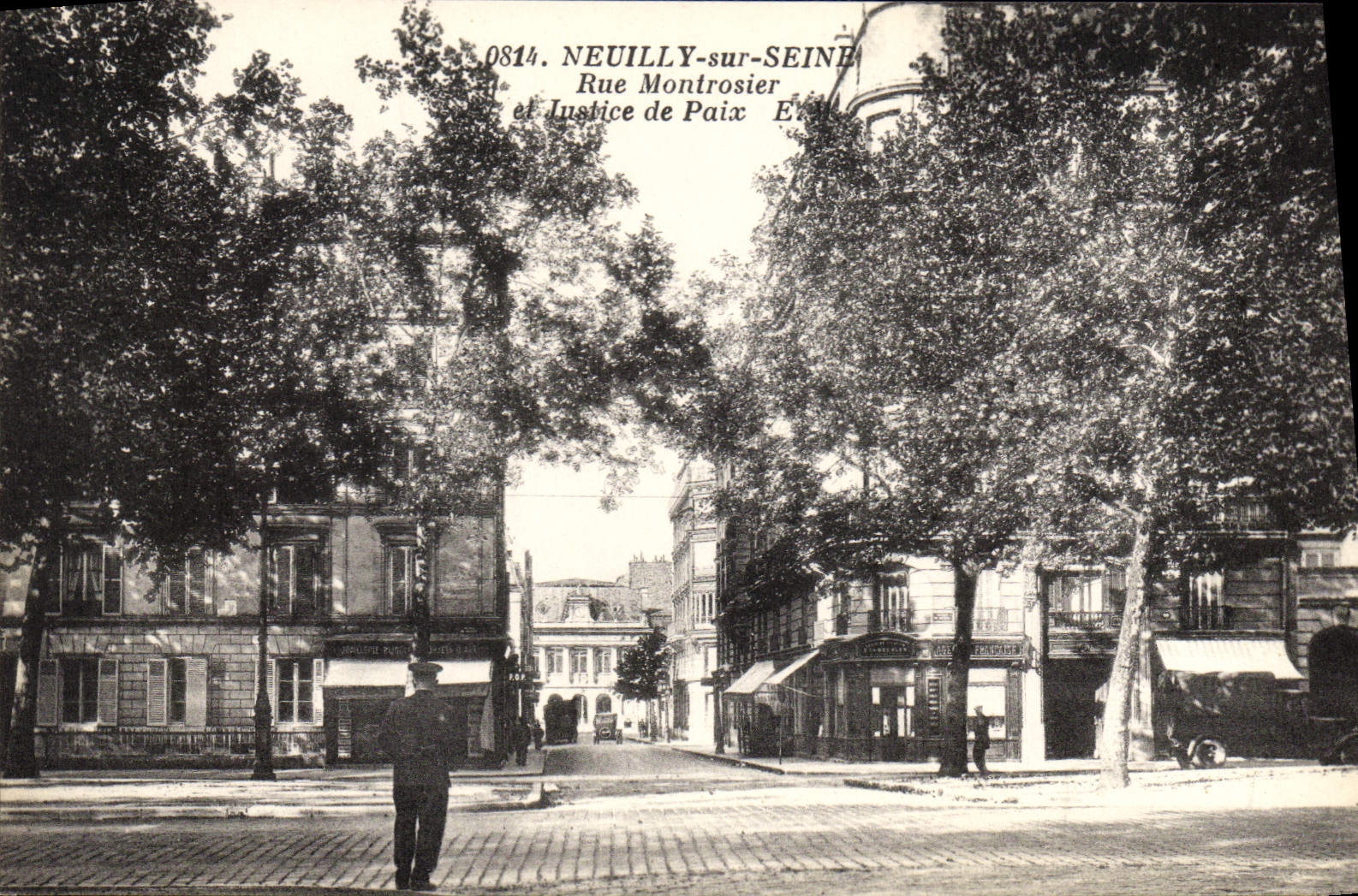 CPA Neuilly sur Seine Rue Montrosier et Justice de Paix
