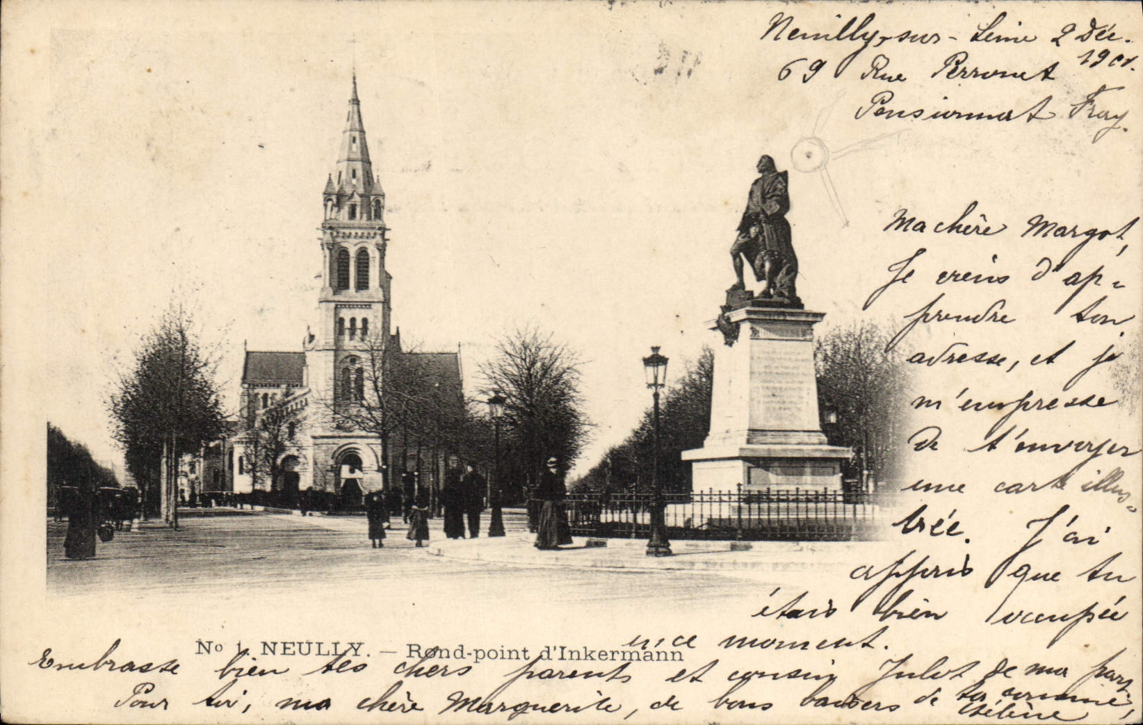 CPA Neuilly Rond point d'Inkermann