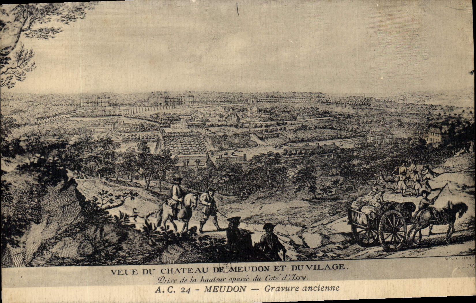 CPA Meudon Veue du Chateau de Meudon et du Vilage