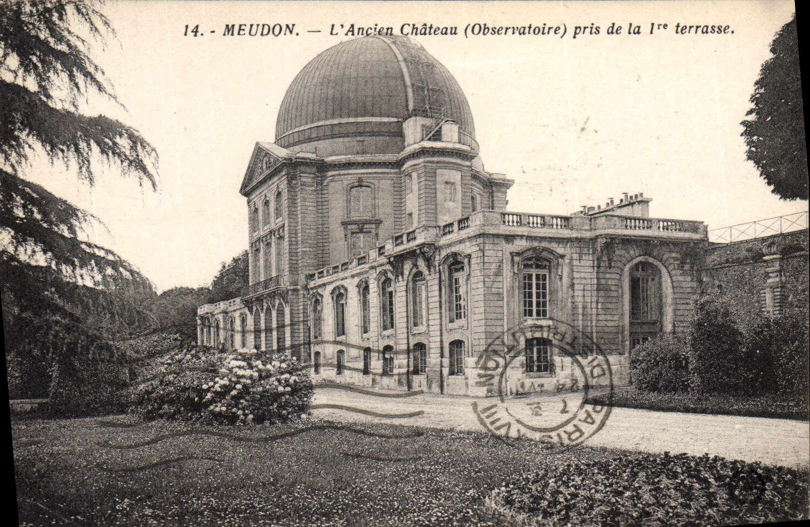 CPA Meudon L'Ancien Chateau (Observatoire) pris de la premier terrasse