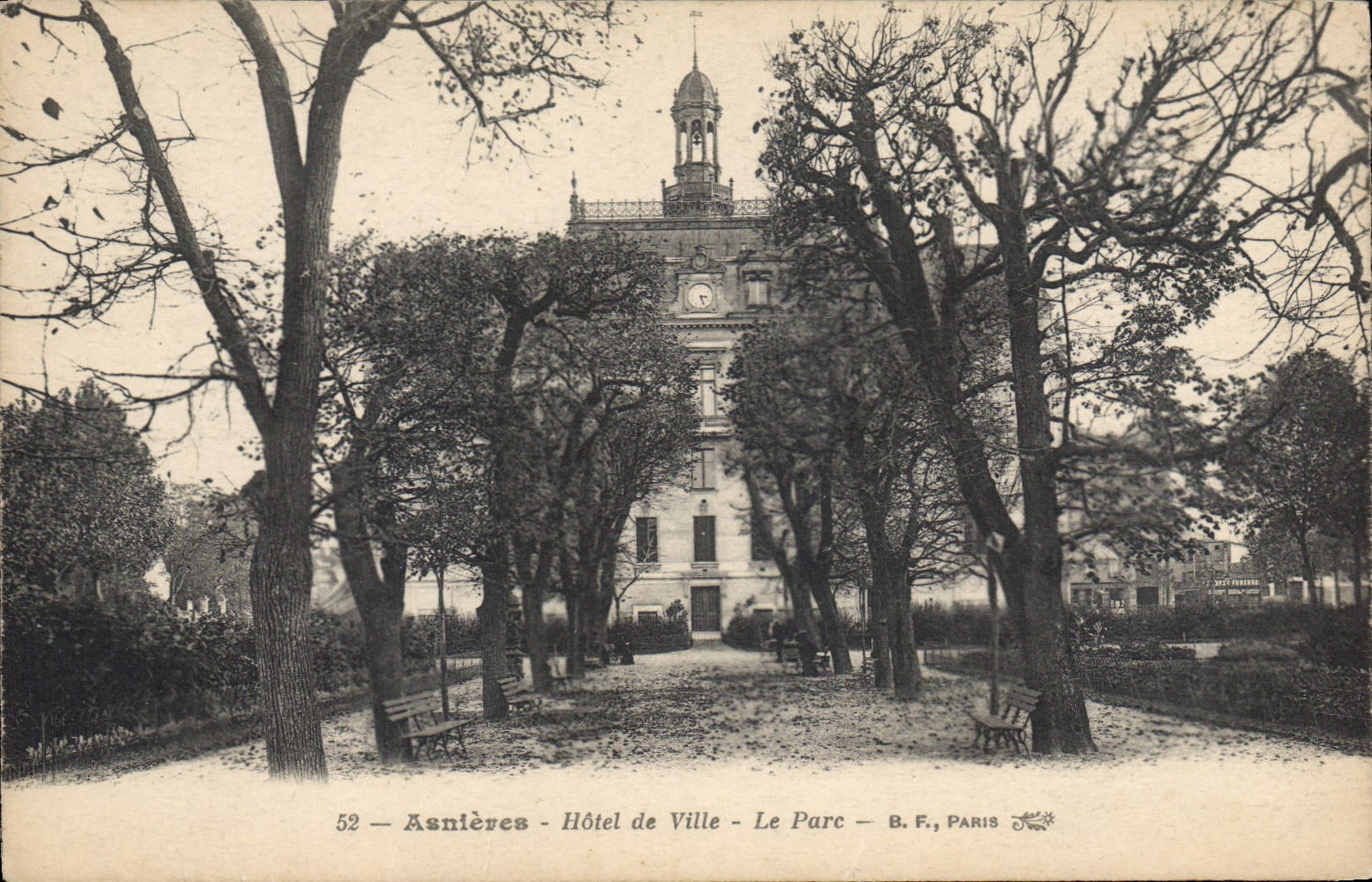 CPA Asnieres Hotel de Ville Le Parc