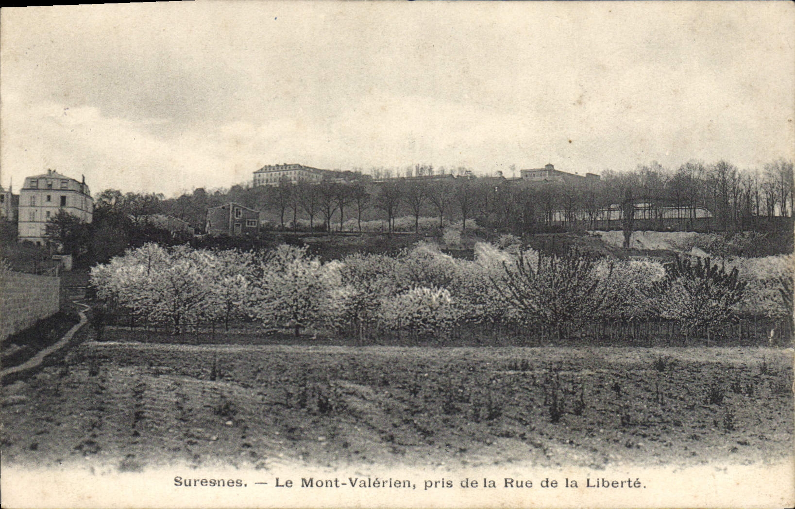 CPA Suresnes Le Mont Valerien pris de la Rue de la Liberte