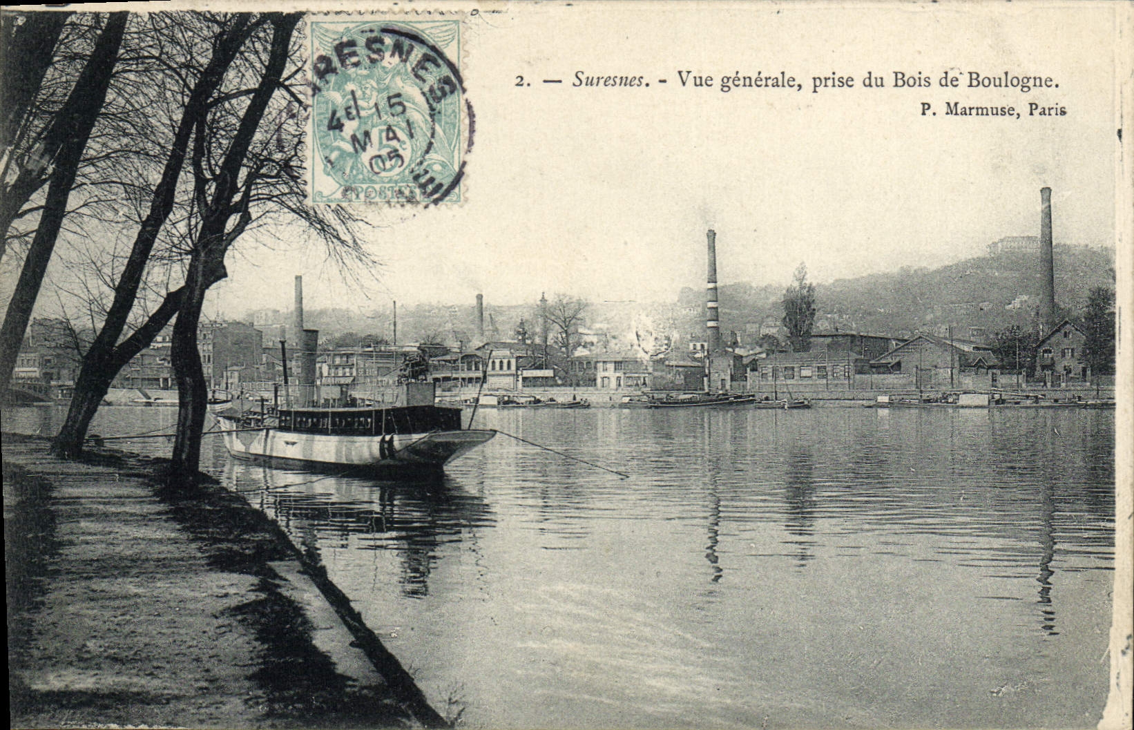 CPA Suresnes Vue generale prise du Bois de Bolougne