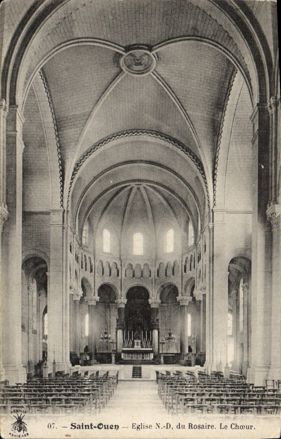 CPA Saint Ouen Eglise N. D. du Rosaire Le Choeur