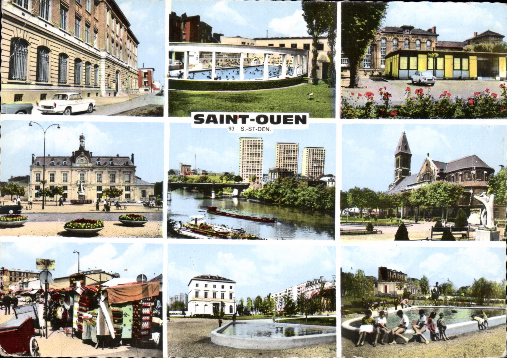 CPSM Saint Ouen Divers aspects de la ville