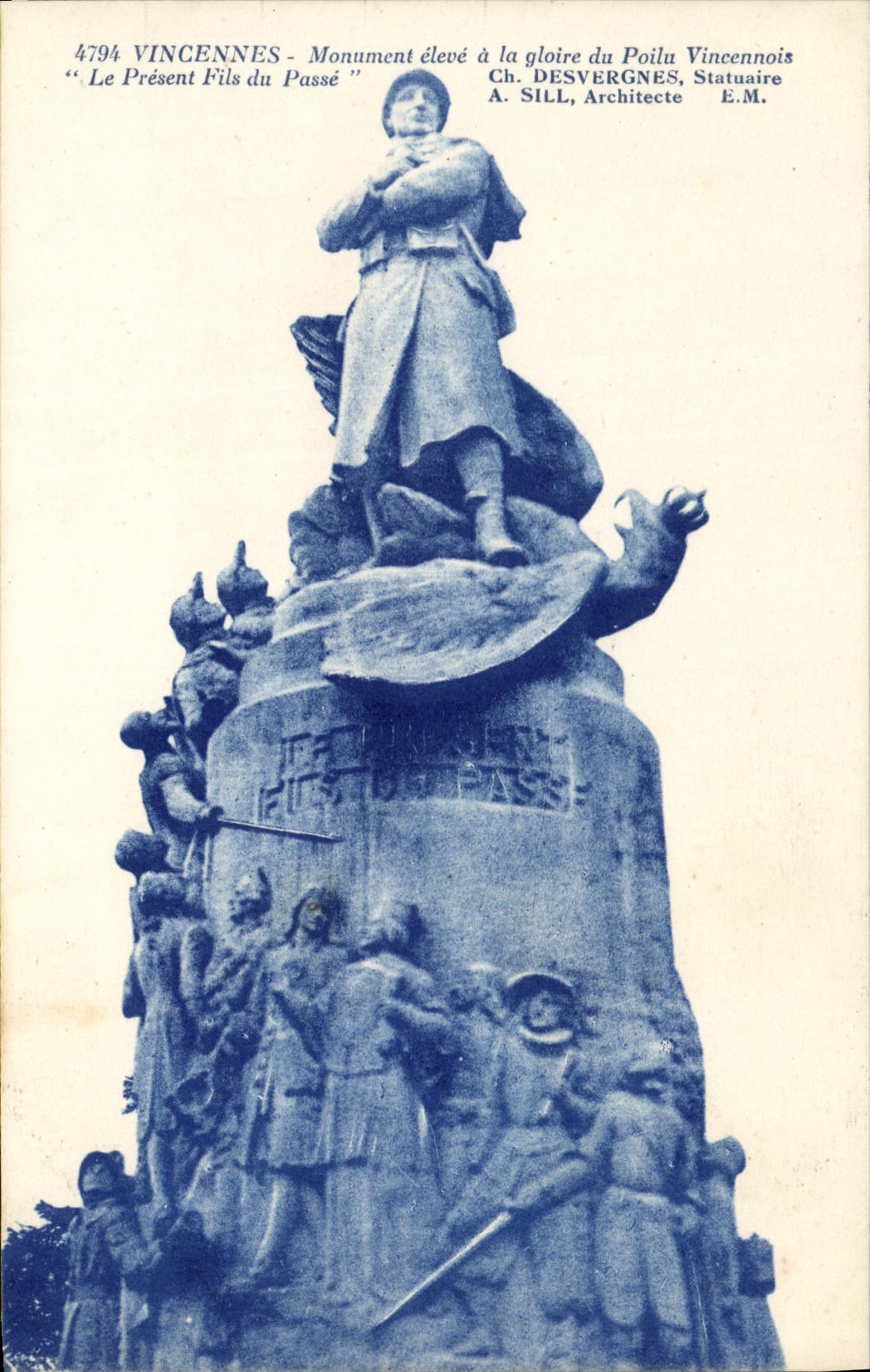 CPA Vincennes Monument eleve a la gloire du Poila Vincennois
