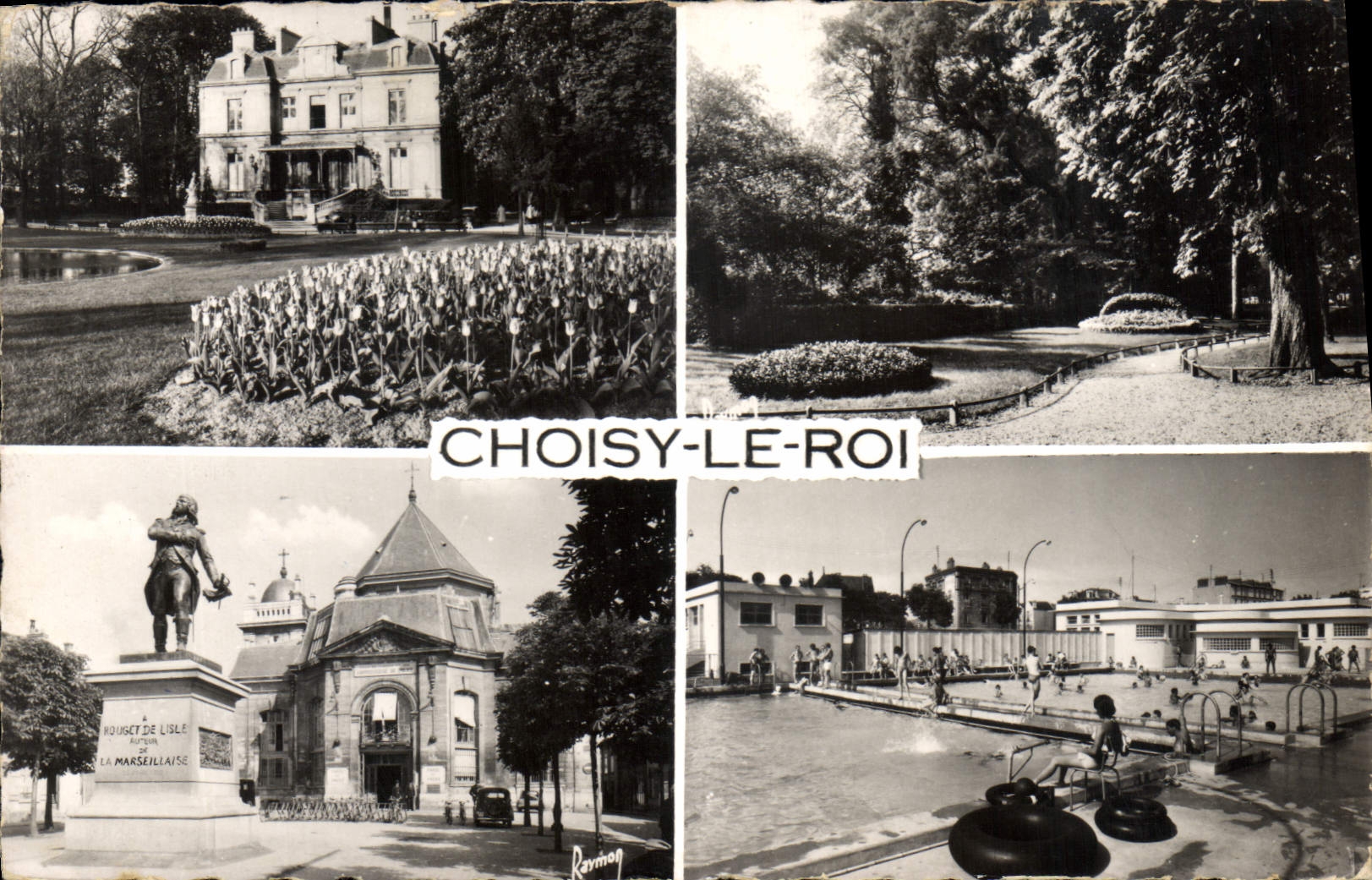 CPA Choisy le Roi La Mairie le square Rouget de Lisle La piscine