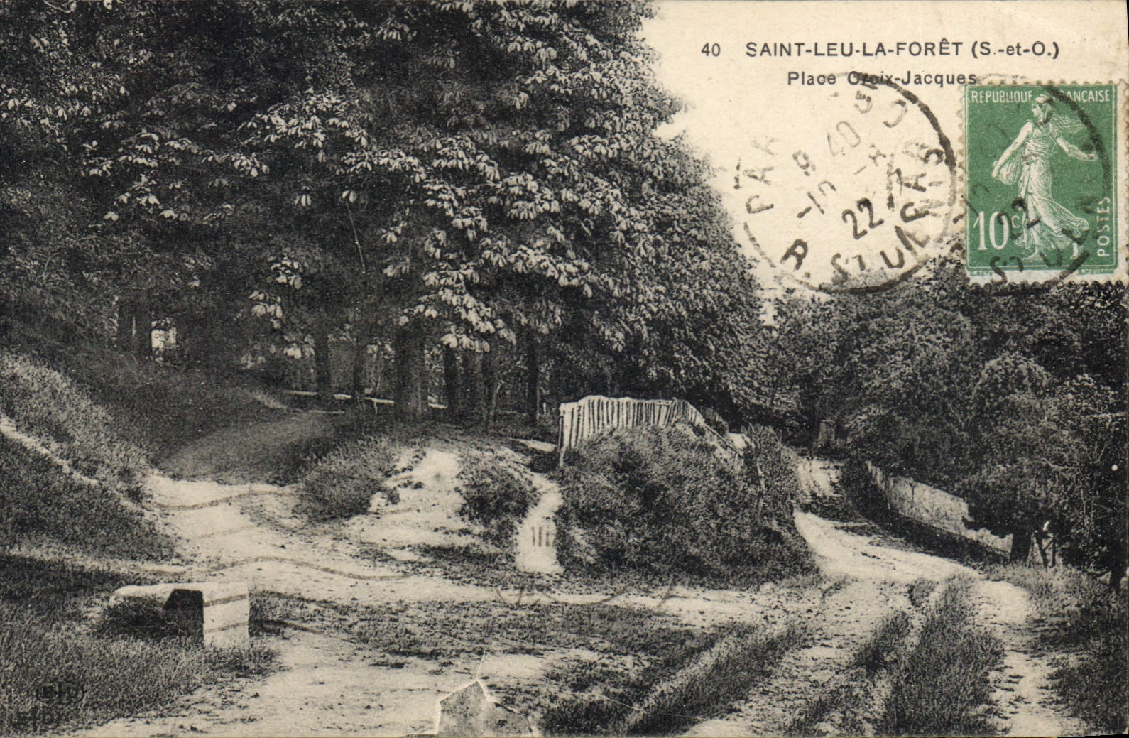CPA Saint Leu La Foret Place Croix Jacques