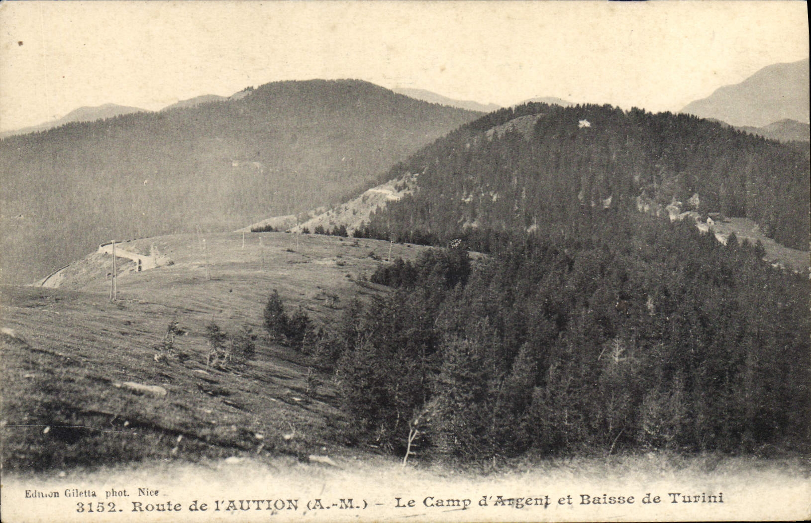 CPA Route de l'Aution Le Camp d'Argent et Baisse Turini
