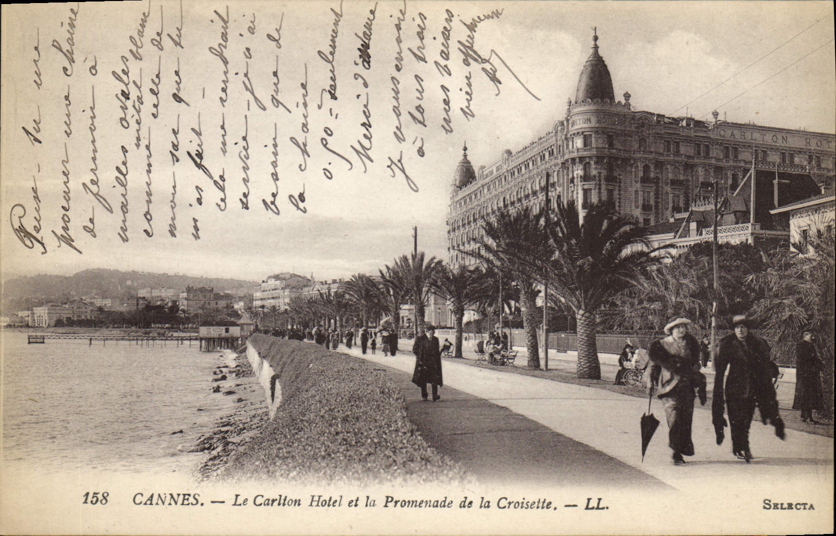 CPA Cannes Le Carlton Hotel et la Promenade de la Croisette