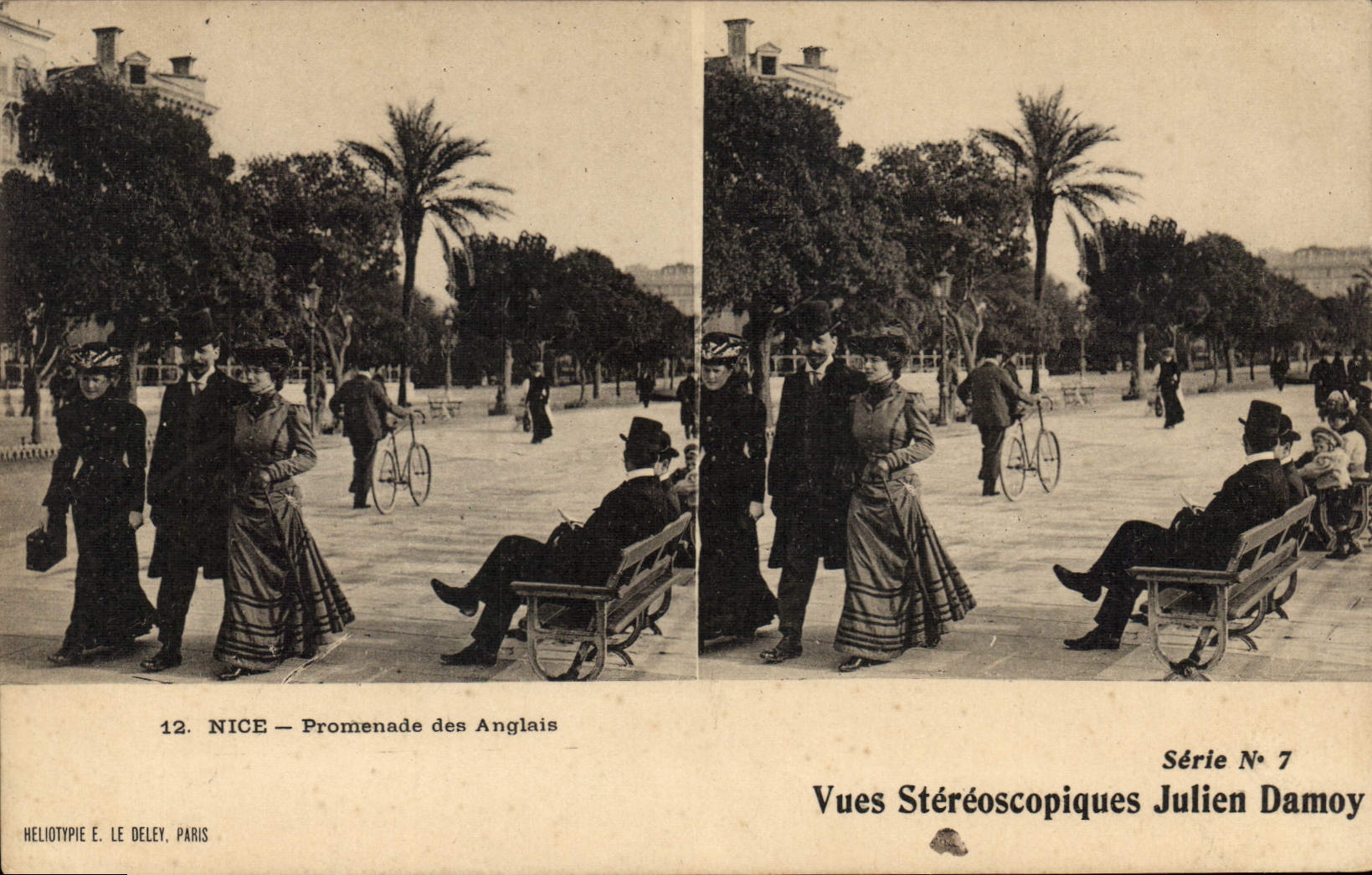 CPA Nice Promenade des Anglais vues stéréoscopiques