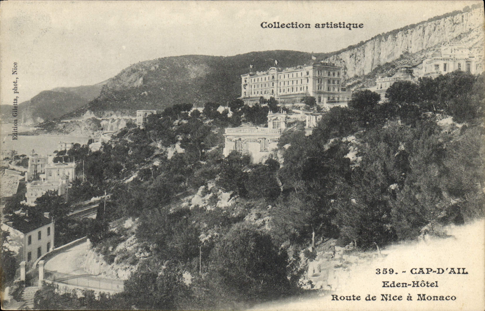 CPA Cap D'Ail Eden Hotel Route de Nice a Monaco