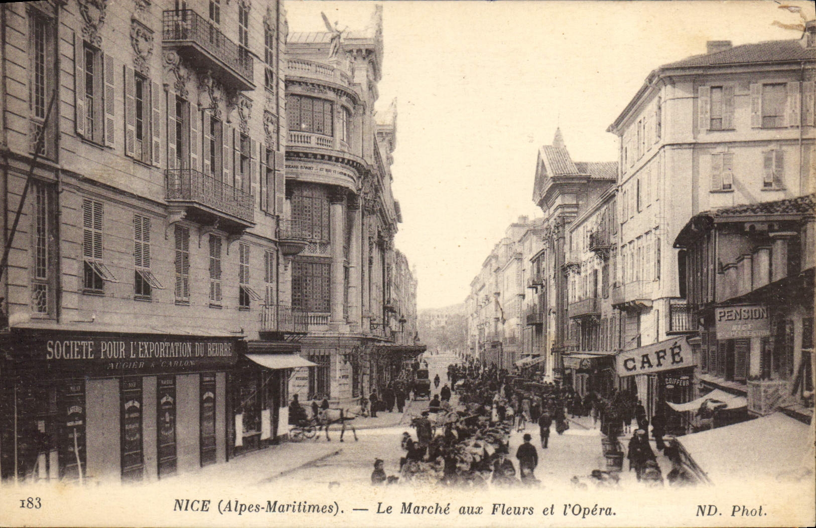 CPA Nice Le Marche aux Fleurs et l'Opera